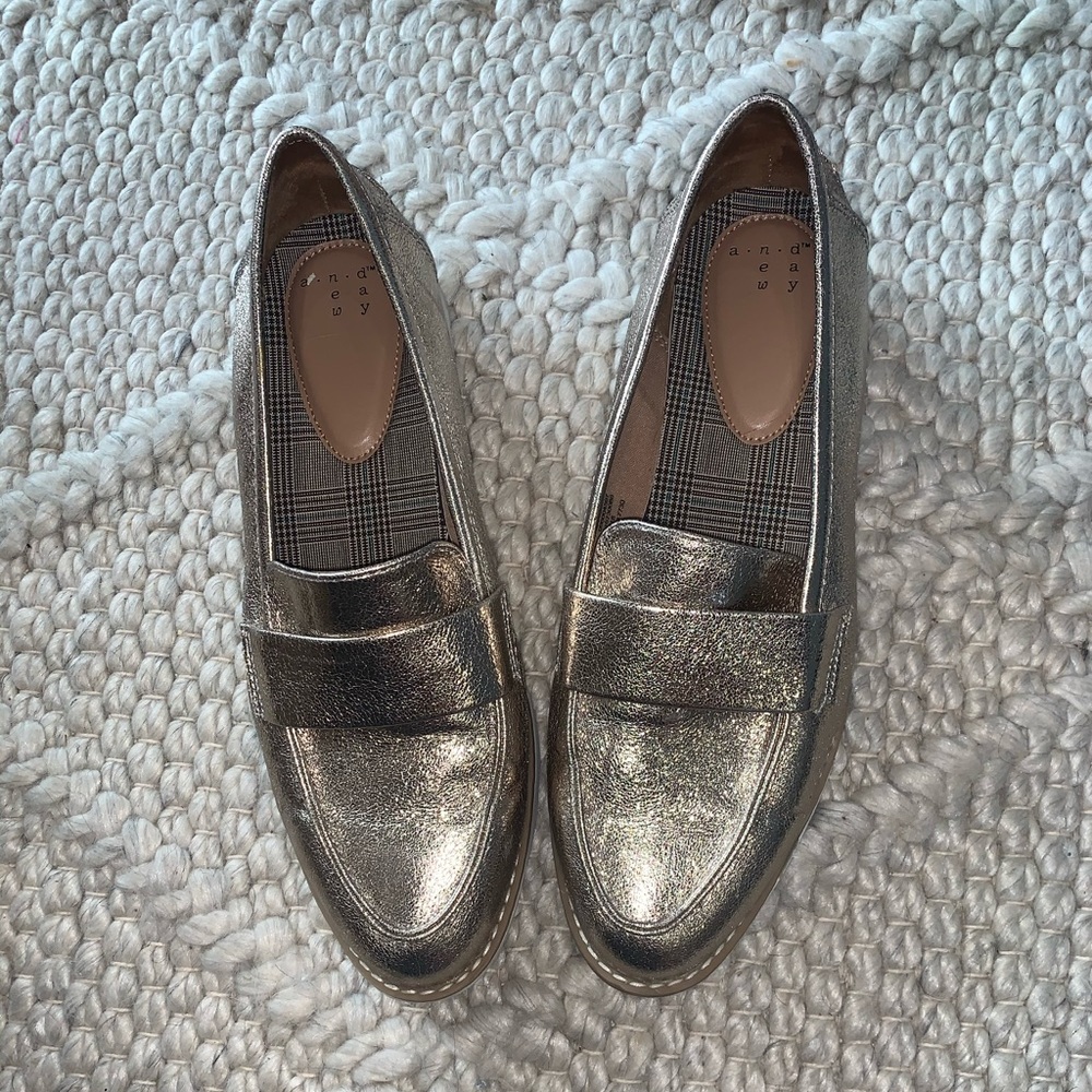 Gold Loafers